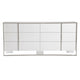 Cid Xato Dresser | Glossy White Wood w Steel Base | 6 Drawers | 68’’ BM338257