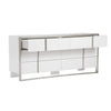 Cid Xato Dresser | Glossy White Wood w Steel Base | 6 Drawers | 68’’ BM338257