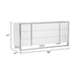 Cid Xato Dresser | Glossy White Wood w Steel Base | 6 Drawers | 68’’ BM338257