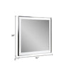 Cid Xato Accent Mirror | Sleek Metal Edges | White Gloss Frame | 41’’ BM338258