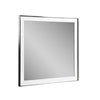 Cid Xato Accent Mirror | Sleek Metal Edges | White Gloss Frame | 41"