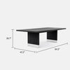 Cid Enna Dining Table | 95’’ Black Ash Veneer Top | Stainless Steel BM338261