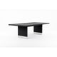 Cid Enna Dining Table | 95" Black Ash Veneer Top | Stainless Steel