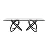 Cid Ason Dining Table | Black | Rectangular 94’’ Tempered Glass Top BM338262