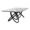 Cid Ason Dining Table | Black | Rectangular 94’’ Tempered Glass Top BM338262