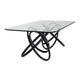 Cid Ason Dining Table | Black | Rectangular 94’’ Tempered Glass Top BM338262