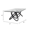 Cid Ason Dining Table | Black | Rectangular 94’’ Tempered Glass Top BM338262