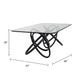 Cid Ason Dining Table | Black | Rectangular 94’’ Tempered Glass Top BM338262