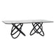 Cid Ason Dining Table | Black | Rectangular 94" Tempered Glass Top