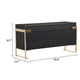 Cid Ruth 60’’ Wide Dresser | 6 Drawers | Wenge Brown Oak Veneer | Gold Steel BM338263