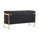Cid Ruth 60" Wide Dresser | 6 Drawers | Wenge Brown Oak Veneer | Gold Steel
