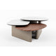 Cid Rob Coffee Table | Walnut Brown Wood | Gray Ceramic | 63’’ BM338265