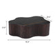Cid Rick Coffee Table | Contemporary Abstract 43’’ Black Ceramic | Brown Wood BM338266
