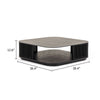 Cid Cia Coffee Table | 39’’ Black Ceramic | Solid Wood Frame BM338267