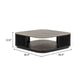 Cid Cia Coffee Table | 39’’ Black Ceramic | Solid Wood Frame BM338267