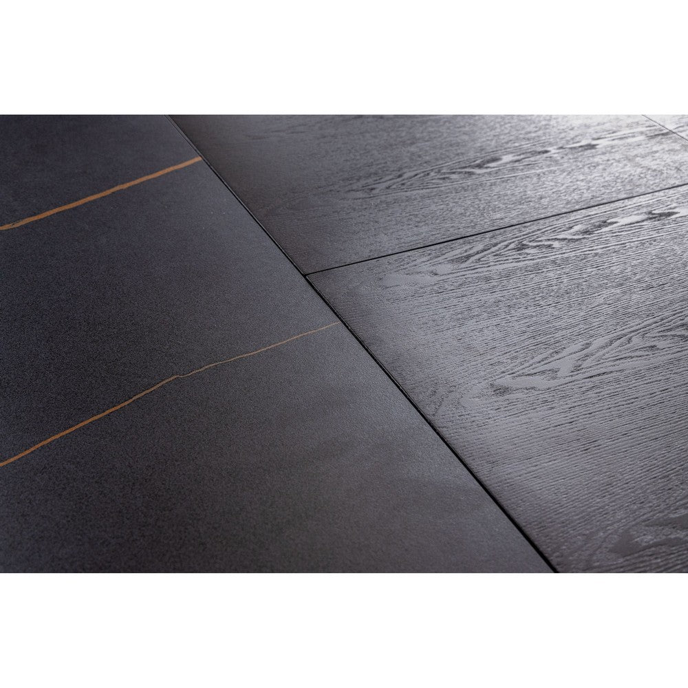 Cid Julie Dining Table | 79-118" Extendable Black Ash Ceramic Top