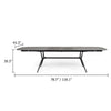Cid Julie Dining Table | 79-118" Extendable Black Ash Ceramic Top