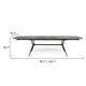 Cid Julie Dining Table | 79-118" Extendable Black Ash Ceramic Top