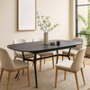 Cid Julie Dining Table | 79-118" Extendable Black Ash Ceramic Top