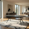 Cid Julie Dining Table | 79-118" Extendable Black Ash Ceramic Top