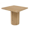 Cid Flet Side End Table | Beige Travertine Marble | Square 17’’ Top BM338277