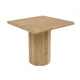 Cid Flet Side End Table | Beige Travertine Marble | Square 17" Top