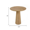 Cid Elma Breakfast Dinette Table | Beige Travertine Marble | Round 28" Top