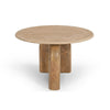 Cid Elis End Table | Beige Marble | Solid Wood Frame | Round 30’’ Top BM338280