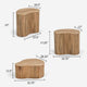 Cid Ata Coffee Table Set of 3 | Beige Marble | Artisan Solid Mango Wood BM338282