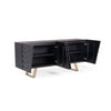 Cid Finn Sideboard Buffet Server Cabinet | 4 Doors | Black Gold | 71’’ BM338283
