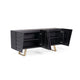 Cid Finn Sideboard Buffet Server Cabinet | 4 Doors | Black Gold | 71’’ BM338283