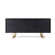 Cid Finn Sideboard Buffet Server Cabinet | 4 Doors | Black Gold | 71’’ BM338283