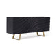 Cid Finn Sideboard Buffet Server Cabinet | 4 Doors | Black Gold | 71"