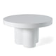 Cid Run Coffee Table | White Concrete | Abstract Base | Round 30’’ Top BM338284