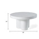 Cid Run Coffee Table | White Concrete | Abstract Base | Round 30’’ Top BM338284