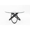 Cid Ason Dining Table | Round Glass Top and Black Ash Wood Base | 54’’ BM338286