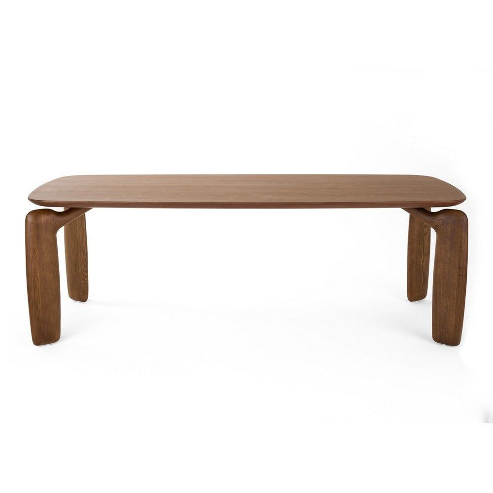 Cid Mike Dining Table | Walnut Brown Wood | Rectangular 87" Top
