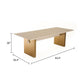 Cid Angie Dining Table | Scandinavian Cream Veneer | Stainless Steel | 94’’ BM338289