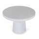 Cid Deso Dining Table | White Concrete Tapered Base | Round 43" Top