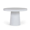 Cid Deso Dining Table | White Concrete Tapered Base | Round 43" Top