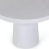 Cid Deso Dining Table | White Concrete Tapered Base | Round 43" Top