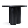 Cid Run Dining Table | Black Concrete Abstract Base | Round 43"