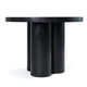 Cid Run Dining Table | Black Concrete Abstract Base | Round 43"