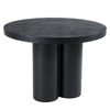 Cid Run Dining Table | Black Concrete Abstract Base | Round 43"