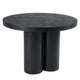 Cid Run Dining Table | Black Concrete Abstract Base | Round 43"