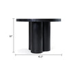 Cid Run Dining Table | Black Concrete Abstract Base | Round 43"