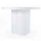 Cid Run Dining Table | White Concrete Abstract Base | Round 43"