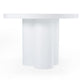 Cid Run Dining Table | White Concrete Abstract Base | Round 43"