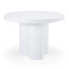 Cid Run Dining Table | White Concrete Abstract Base | Round 43"