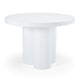 Cid Run Dining Table | White Concrete Abstract Base | Round 43"